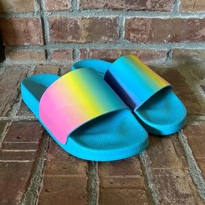 Lucky Brand Parker Rainbow Slip On Summer Slides